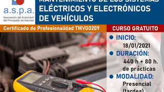 Aspa ofrece formación gratuita de electromecánica para desempleados