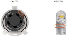 La homologación nacional alemana para H7-LED, H4-LED, H1-LEDy W5W-LED es válida en España